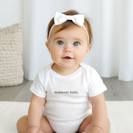 Midwest baby onesie Matching to “Midwest Raised” Women’s design