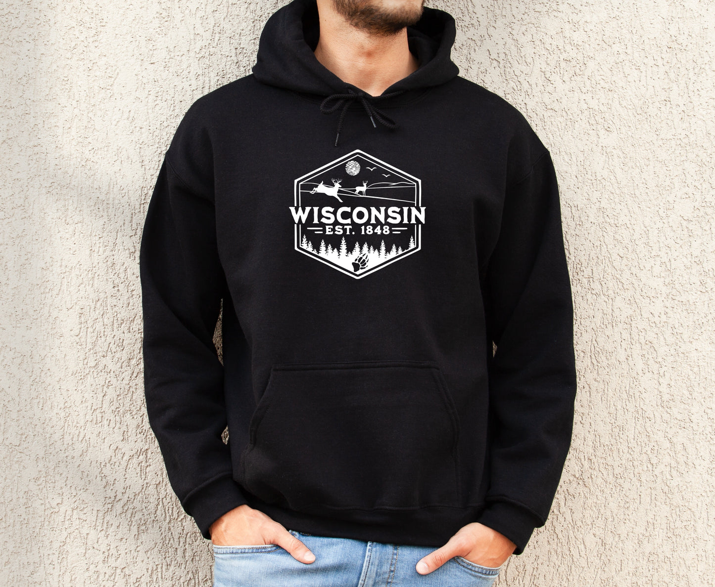 Wisconsin 1848 Men's Hoodie