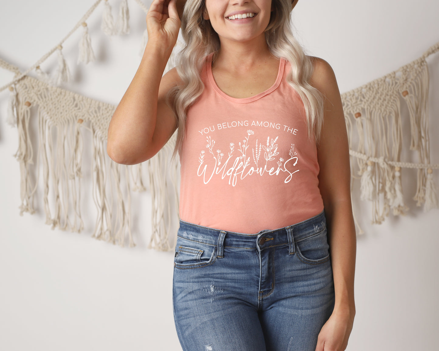 You Belong Among The Wildflowers Tank Top, Muscle, Racerback