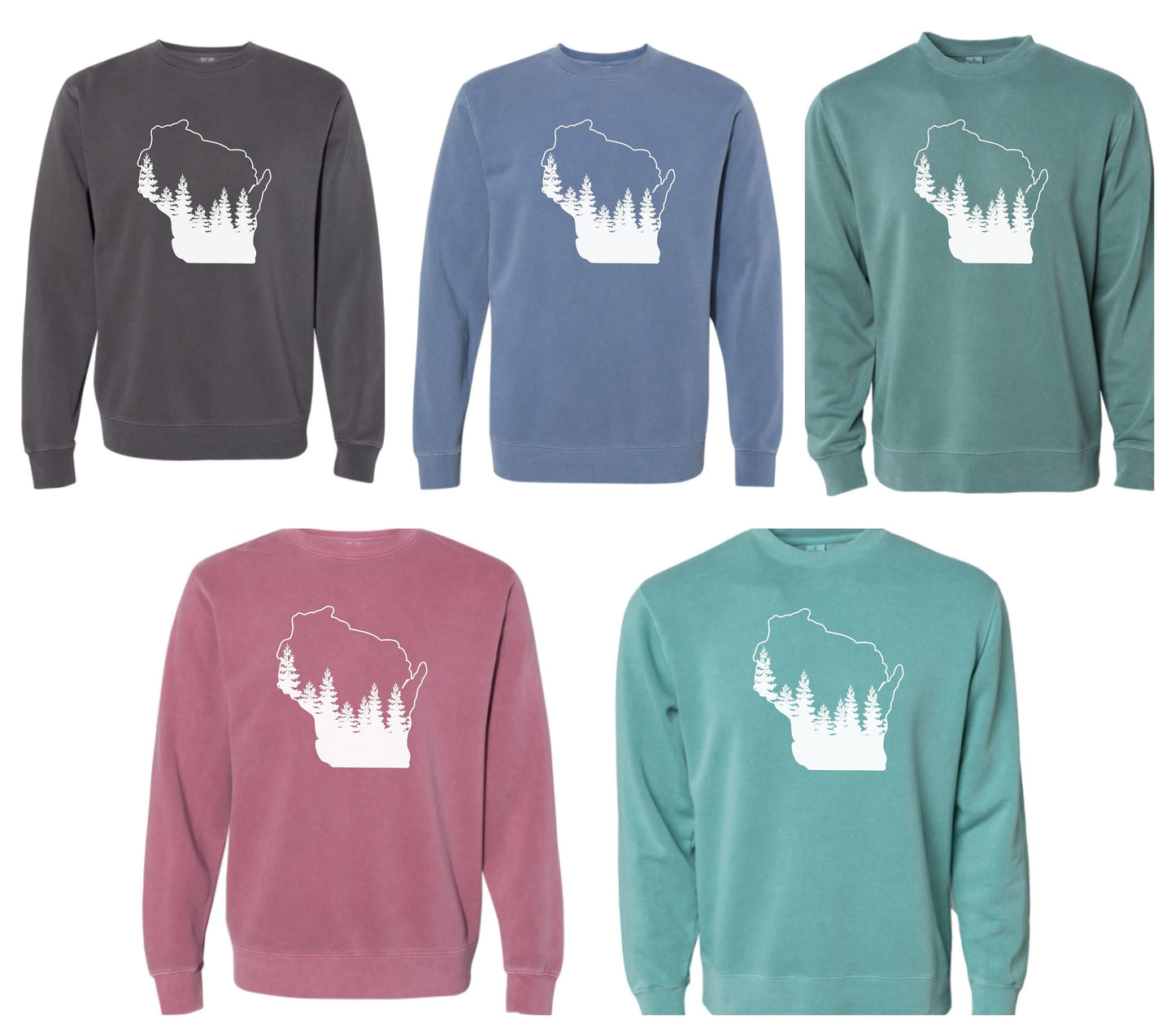 Wisconsin Pine Tree Crewneck